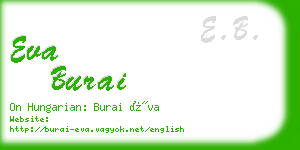 eva burai business card